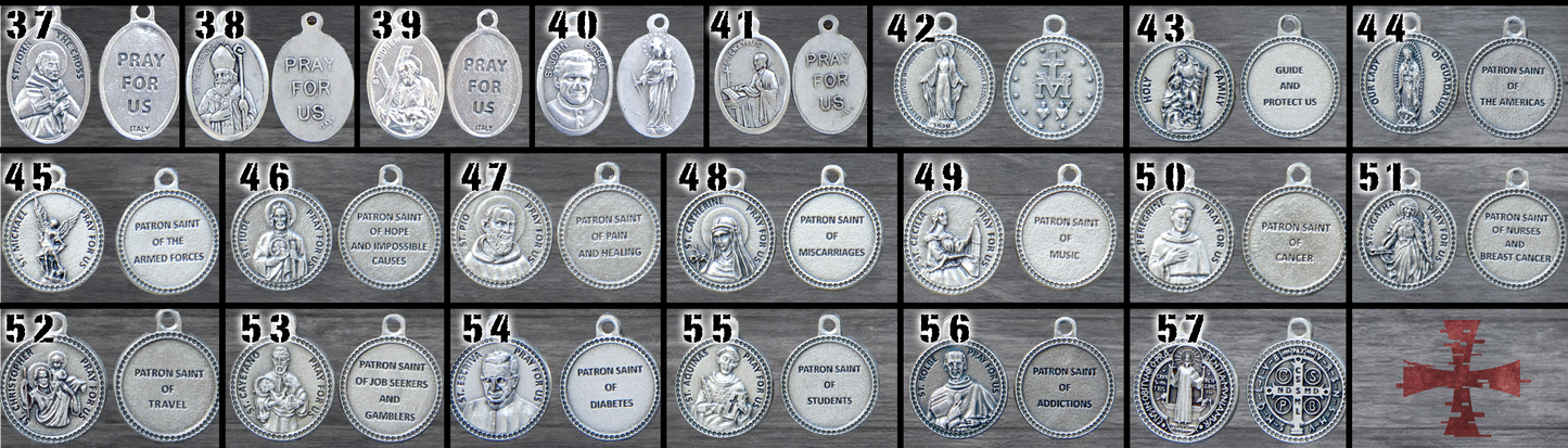Add-on Devotional Medal #2 - Catholic Patron Saint Medals, Add to Your Rosary