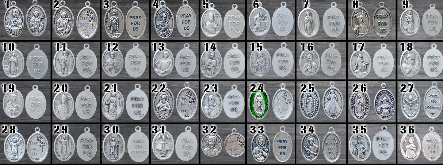 Add-on Devotional Medal #2 - Catholic Patron Saint Medals, Add to Your Rosary