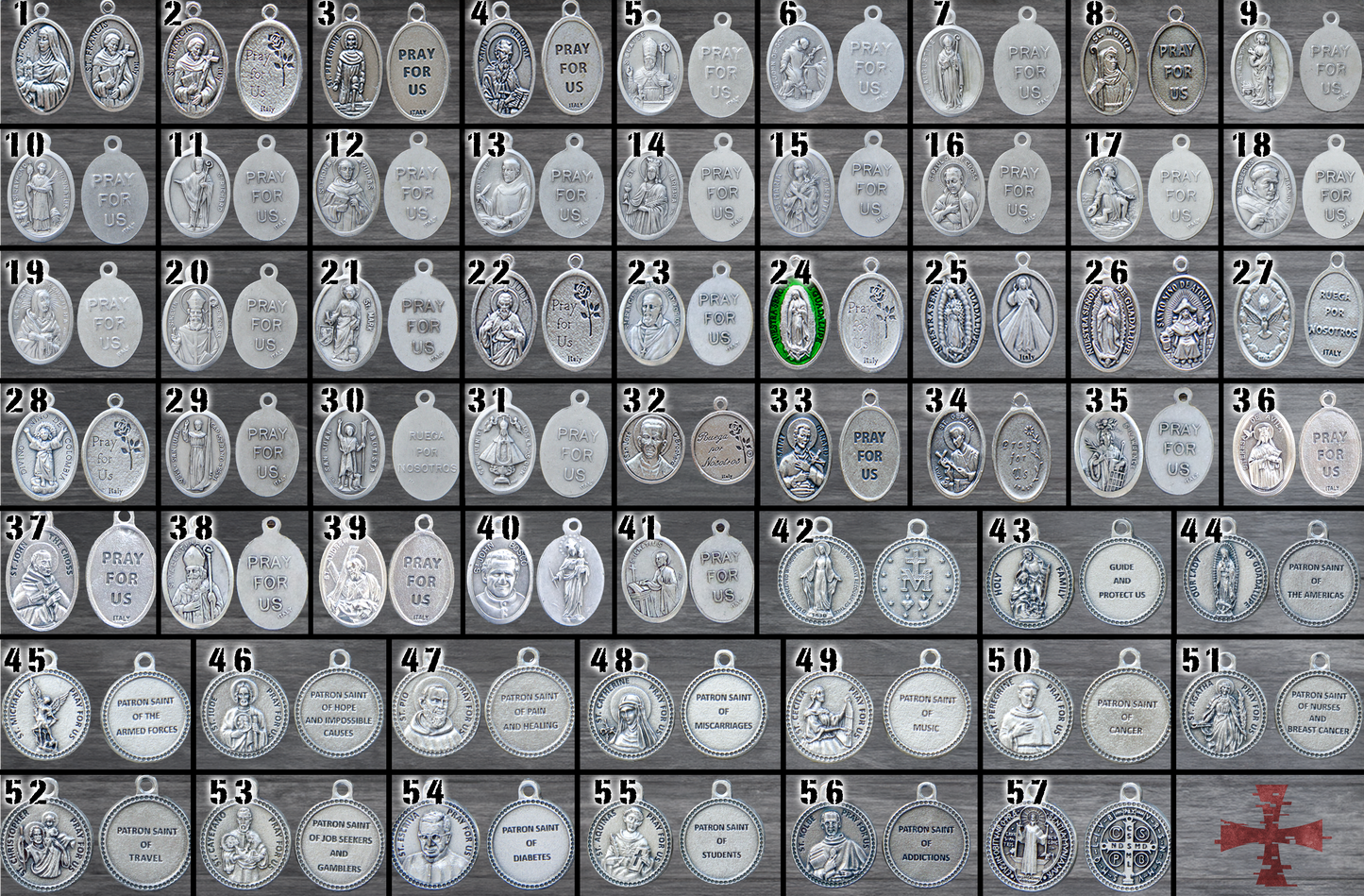 Add-on Devotional Medal #2 - Catholic Patron Saint Medals, Add to Your Rosary