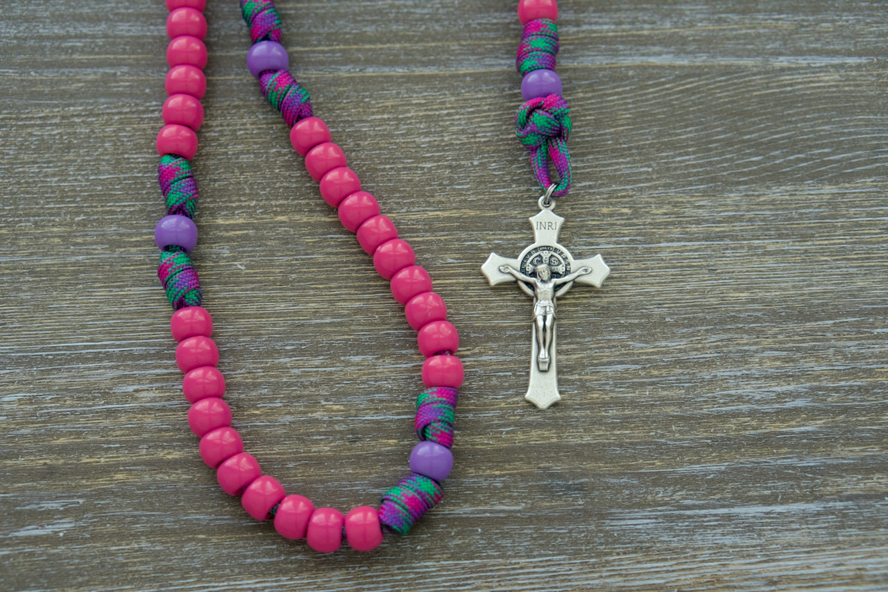 Judith's Sword Kid's Paracord Rosary - Unbreakable Premium Paracord Catholic Gift for Kids, Meticulously Crafted with Comfort and Durability in Mind