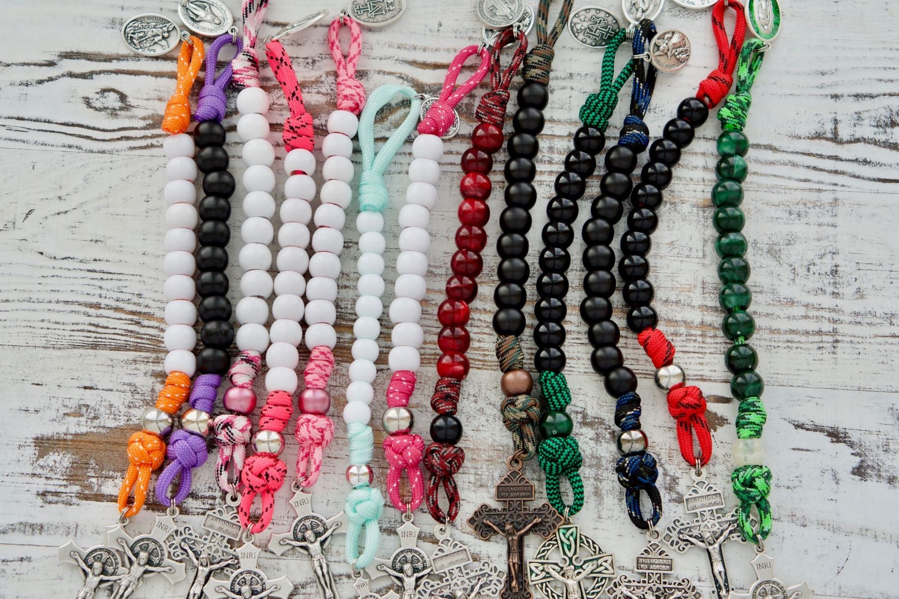 Customize your faith and style with a unique 1 Decade Paracord Rosary, crafted by our skilled artisans using premium materials for durability and beauty.