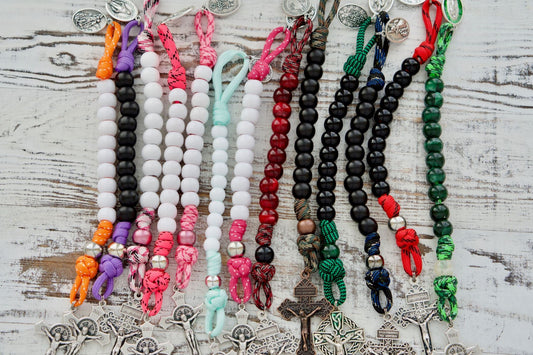 Customize your faith and style with a unique 1 Decade Paracord Rosary, crafted by our skilled artisans using premium materials for durability and beauty.
