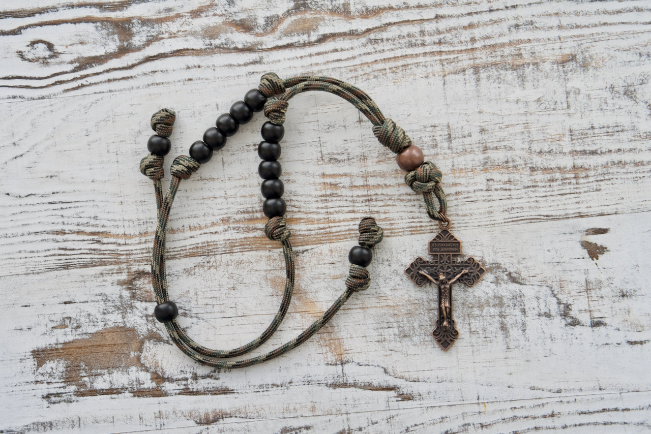Sanctus Servo's Mirror Rosary - Handcrafted, durable Catholic rosaries designed for easy attachment to any vehicle's mirror. A powerful and portable prayer companion perfect for daily commutes or road trips.