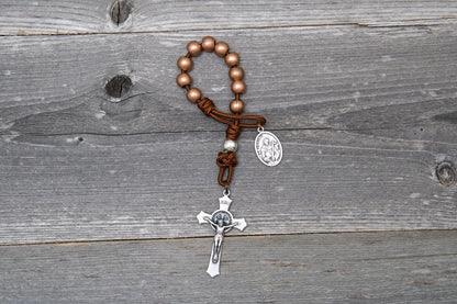 Rebuild My Church - St. Francis - Premium Metal Paracord Rosary