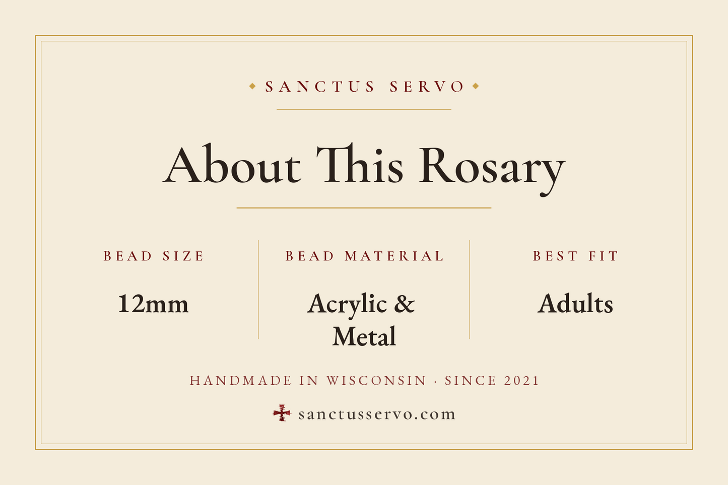 The Solemn Crusader - Paracord Rosary