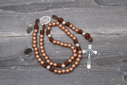 Rebuild My Church - St. Francis - Premium Metal Paracord Rosary