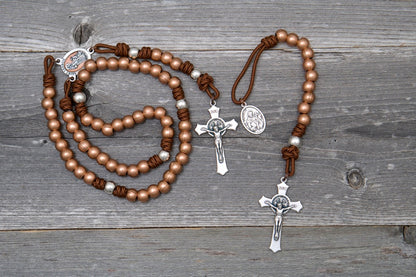 Rebuild My Church - St. Francis - Premium Metal Paracord Rosary