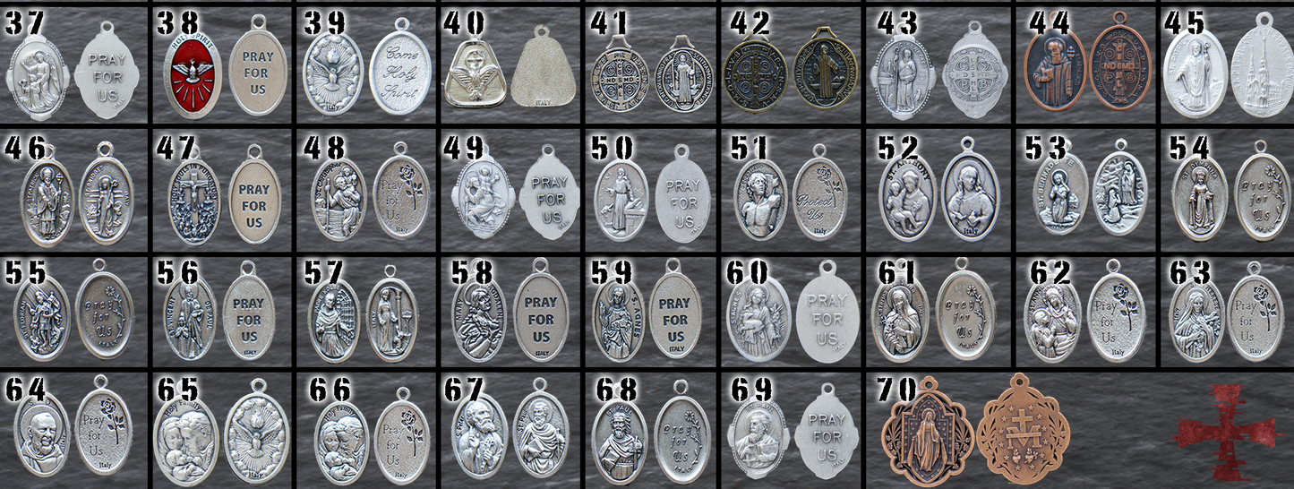 Add-on Devotional Medal #1 - Catholic Patron Saint Medals, Add to Your Rosary