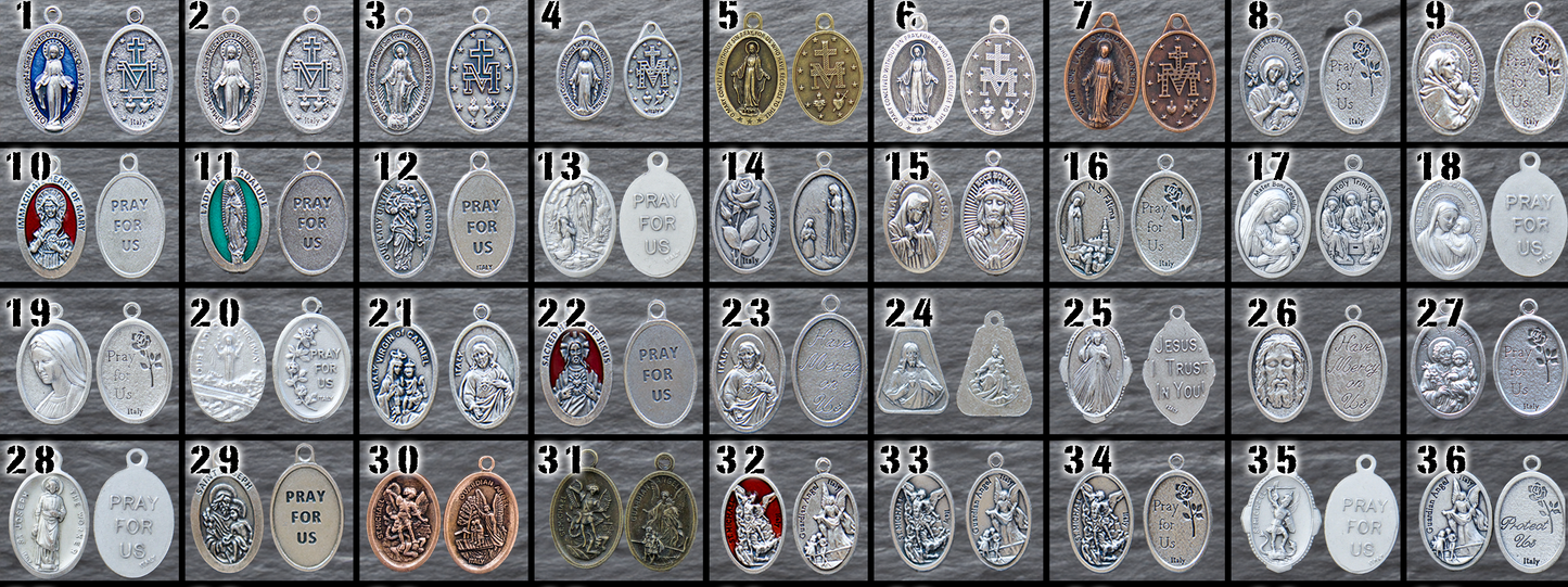 Add-on Devotional Medal #1 - Catholic Patron Saint Medals, Add to Your Rosary