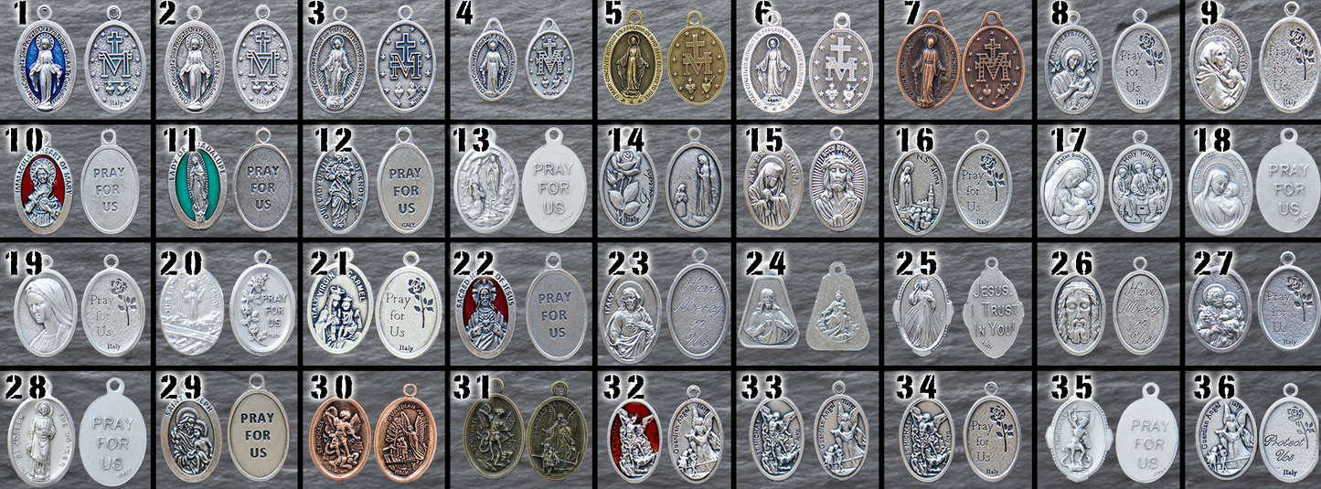 Add-on Devotional Medal #1 - Catholic Patron Saint Medals, Add to Your Rosary