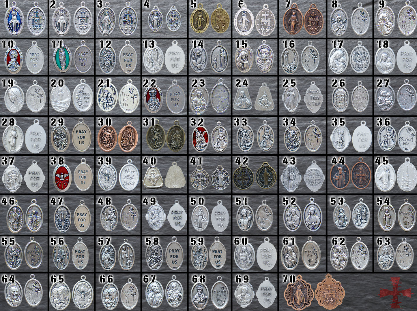 Add-on Devotional Medal #1 - Catholic Patron Saint Medals, Add to Your Rosary