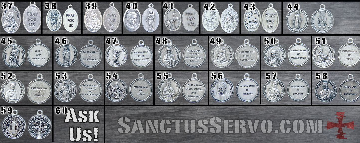 Add-on Devotional Medal #2 - Catholic Patron Saint Medals, Add to Your Rosary