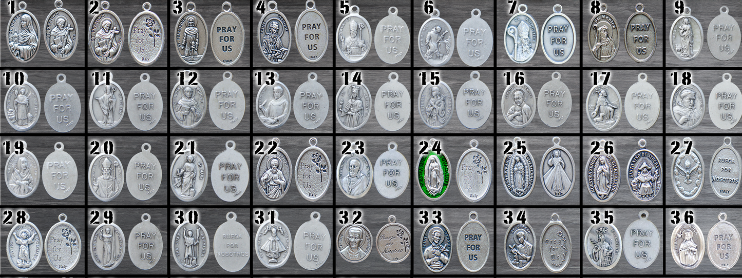 Add-on Devotional Medal #2 - Catholic Patron Saint Medals, Add to Your Rosary