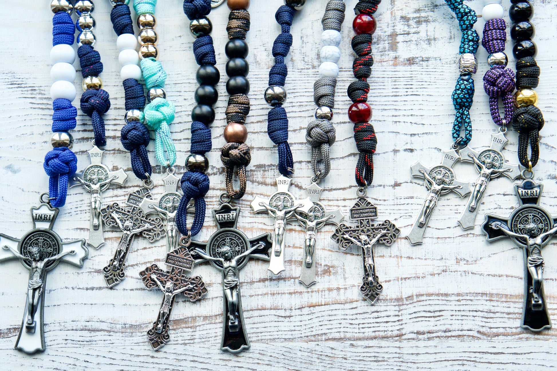 Customize your faith and style with this 5 Decade Paracord Rosary. Create a unique gift or personalized rosary for yourself. Let us bring your vision to life with our premium, unbreakable paracord rosary designs.