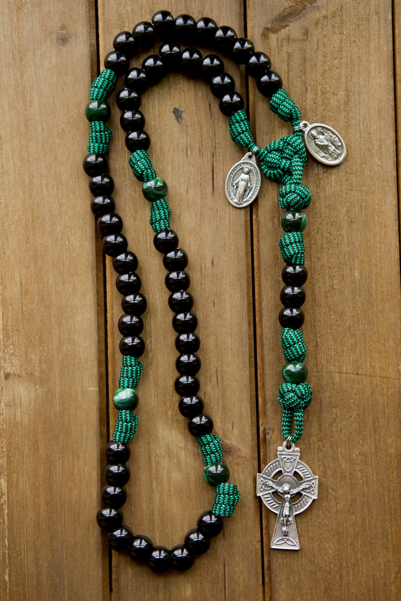 Handmade Rosary, selling 10mm Pistachio Green Cat Eye Beads