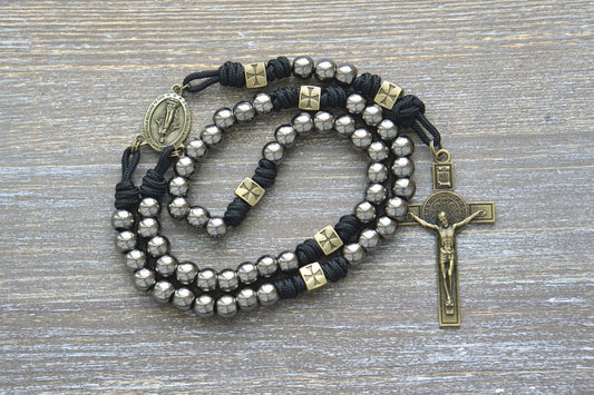 Iron Crusader - Premium Metal Paracord Rosary