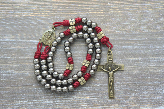 Iron Crusader - Premium Metal Paracord Rosary
