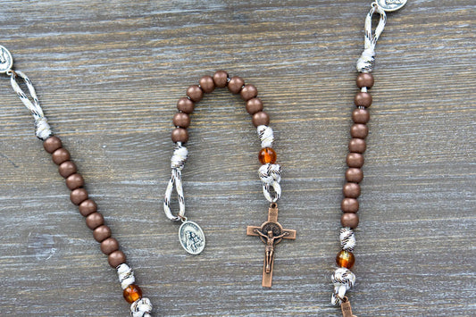 Our Lady of Mount Carmel - Pocket Paracord Rosary