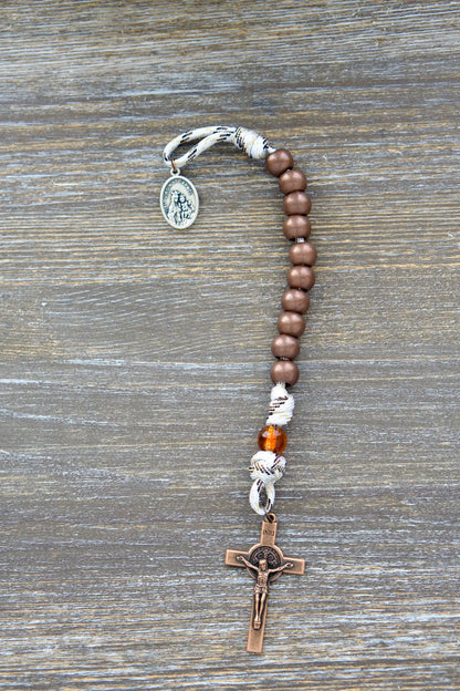 Our Lady of Mount Carmel - Pocket Paracord Rosary