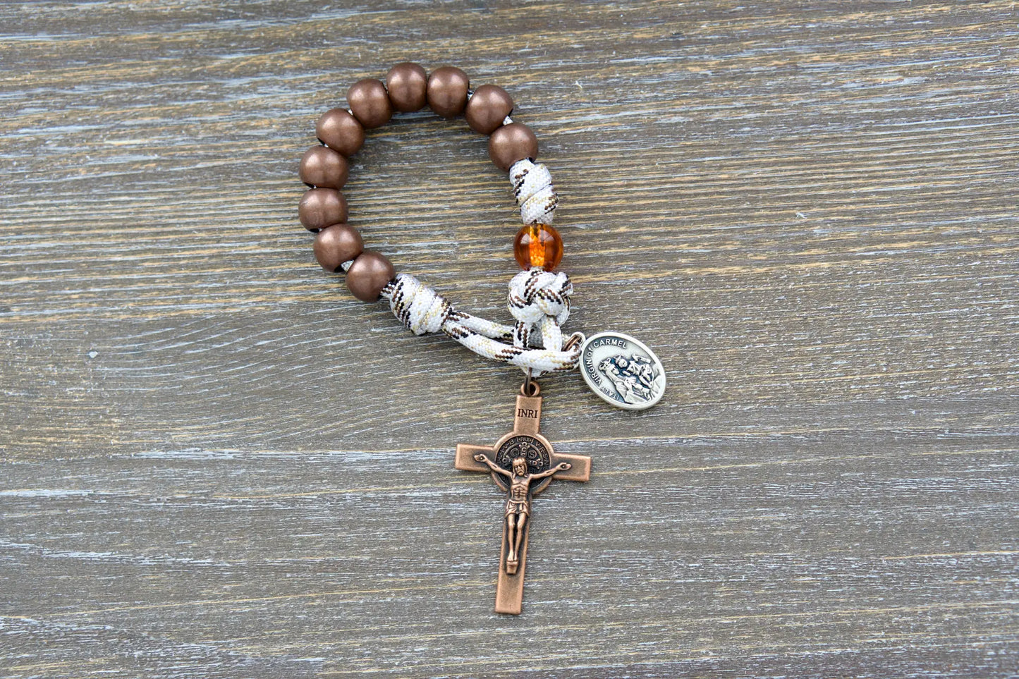 Our Lady of Mount Carmel - Pocket Paracord Rosary