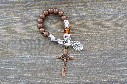 Our Lady of Mount Carmel - Pocket Paracord Rosary