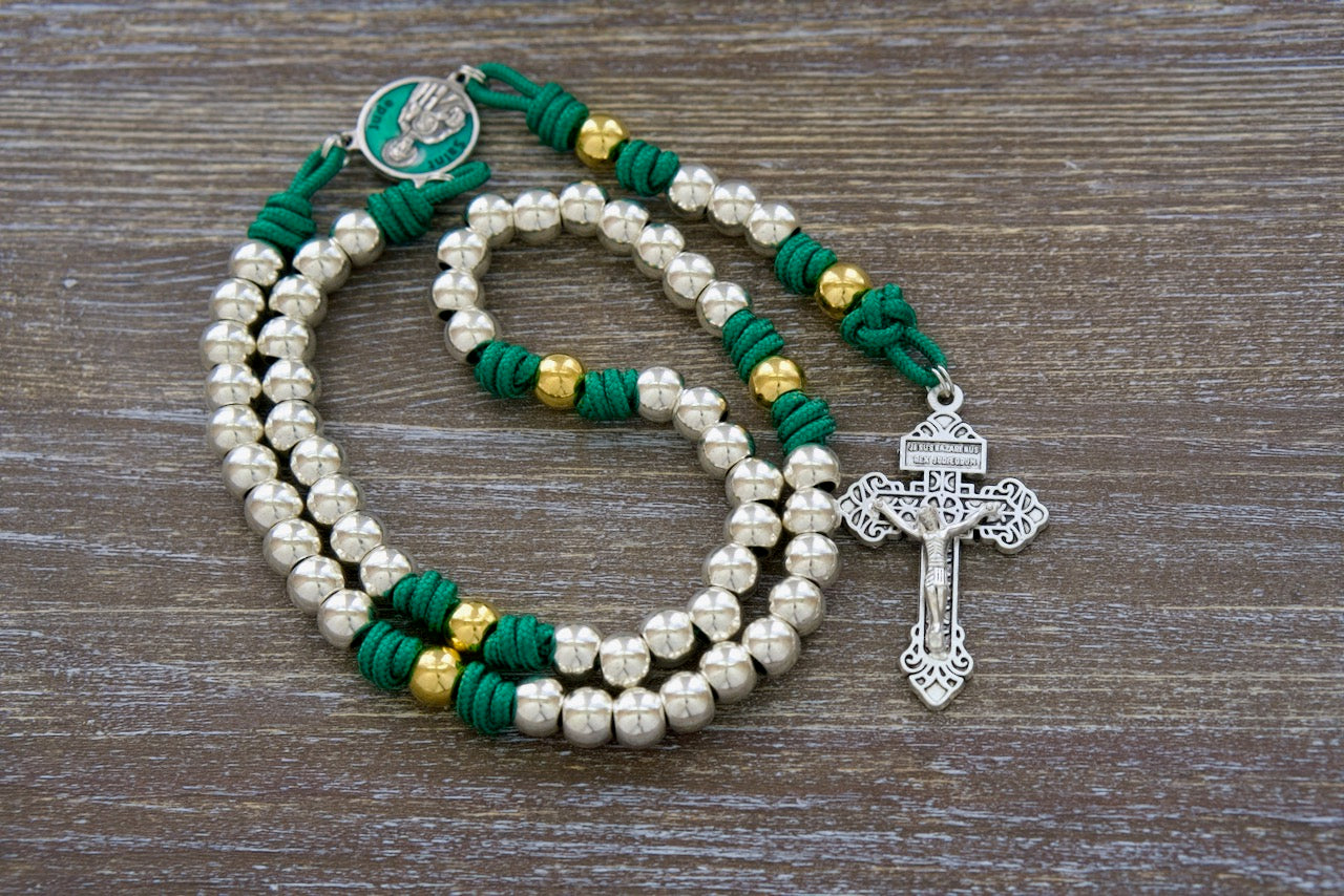 St. Jude the Miracle Worker Premium Metal Paracord Rosary - Durable, Elegant, and Spiritually Empowering Catholic Gift for Prayerful Devotion