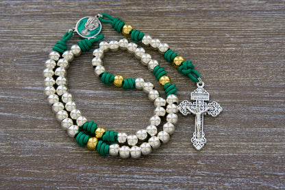 St. Jude the Miracle Worker Premium Metal Paracord Rosary - Durable, Elegant, and Spiritually Empowering Catholic Gift for Prayerful Devotion