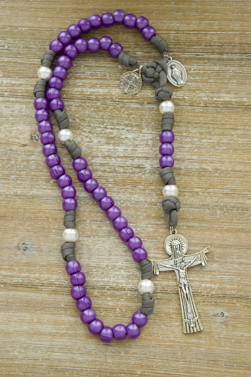 Violet Tranquility - 5 Decade Paracord Rosary