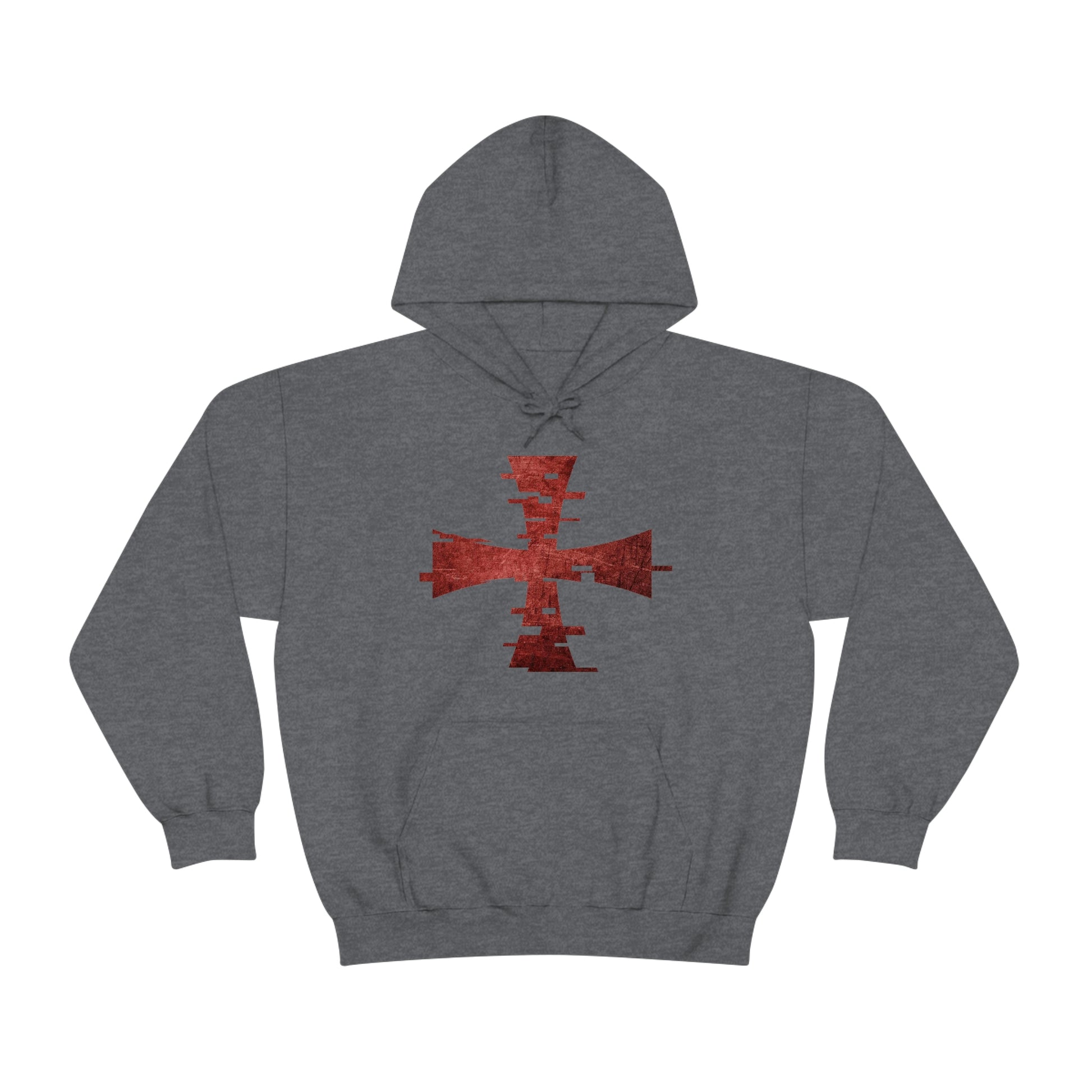 Heather Gray Digital Crusader Hoodie by Sanctus Servo