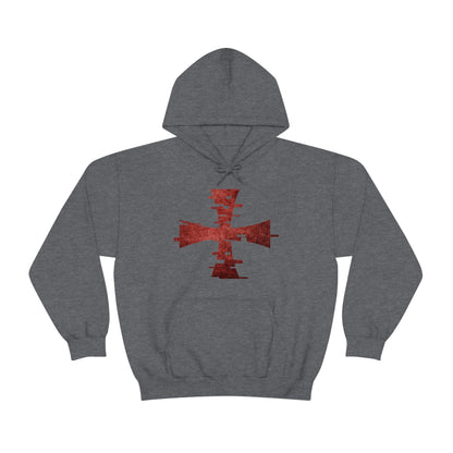 Heather Gray Digital Crusader Hoodie by Sanctus Servo