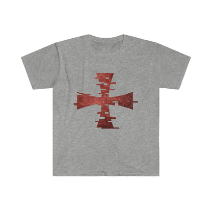 Heather Gray T-Shirt with Sanctus Servo Logo of Digital Crusader on it