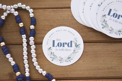 Hail Mary, Full of Grace - Vinyl Sticker: Start your day with this powerful reminder of the Hail Mary prayer with our 3"x3" waterproof sticker!