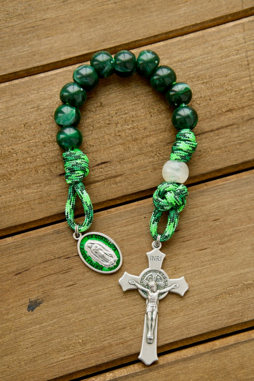 Our Lady of Guadalupe 1 Decade Paracord Rosary - A Durable, Beautiful Tribute to Our Lady for Your Daily Devotions