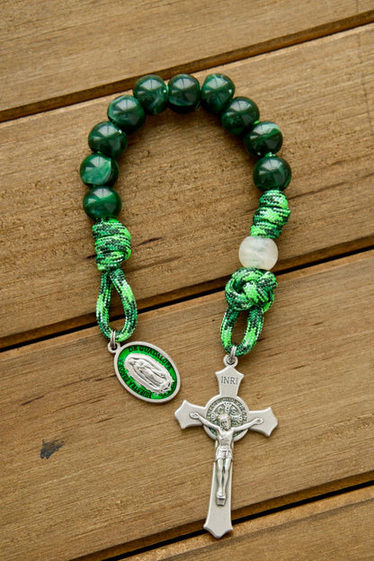 Our Lady of Guadalupe 1 Decade Paracord Rosary - A Durable, Beautiful Tribute to Our Lady for Your Daily Devotions