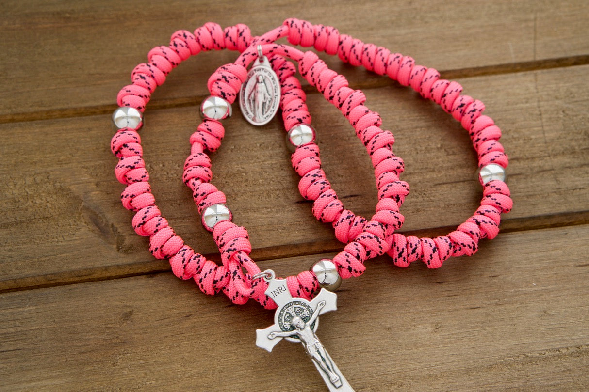 Rope rosary clearance bracelet